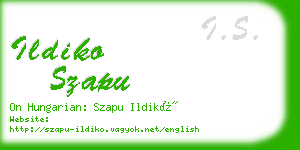 ildiko szapu business card